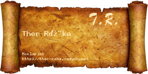 Ther Réka névjegykártya